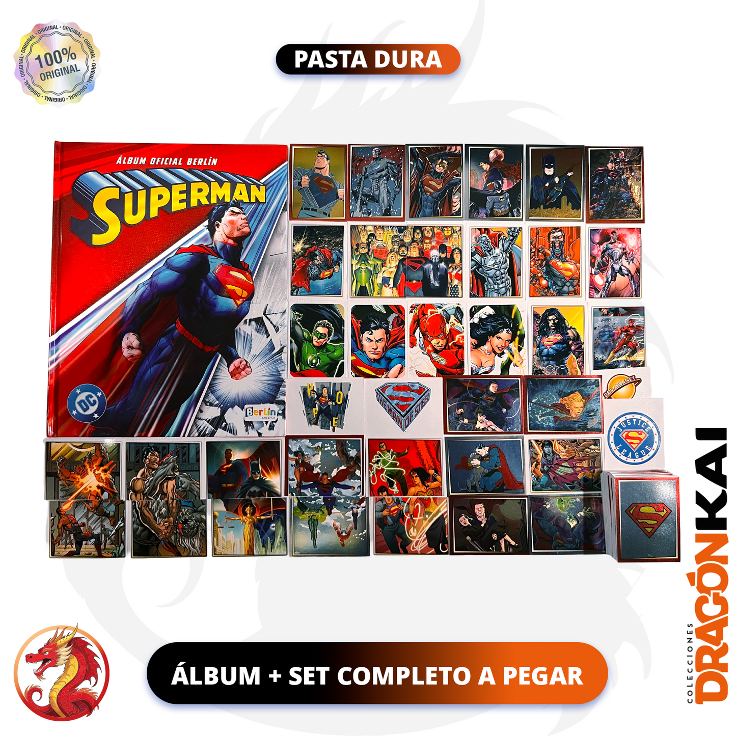 Álbum Pasta Dura Superman (Editorial Berlín) + Set completo a pegar