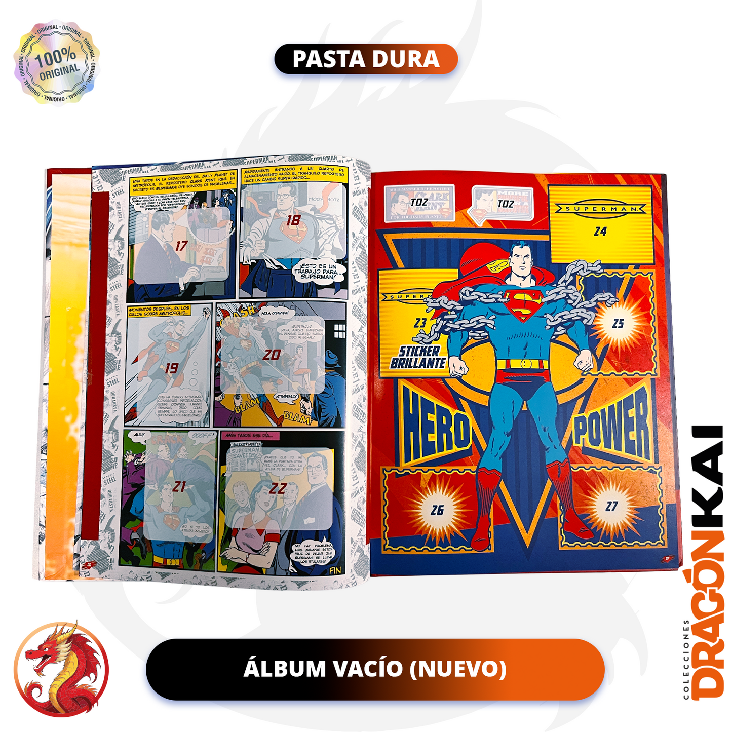 Álbum Pasta Dura Superman (Editorial Berlín) + Set completo a pegar