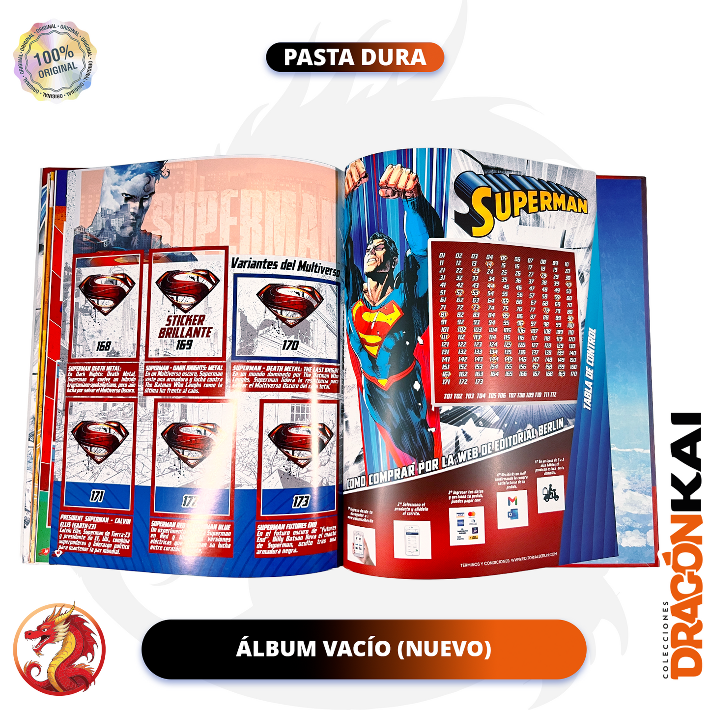Álbum Pasta Dura Superman (Editorial Berlín) + Set completo a pegar