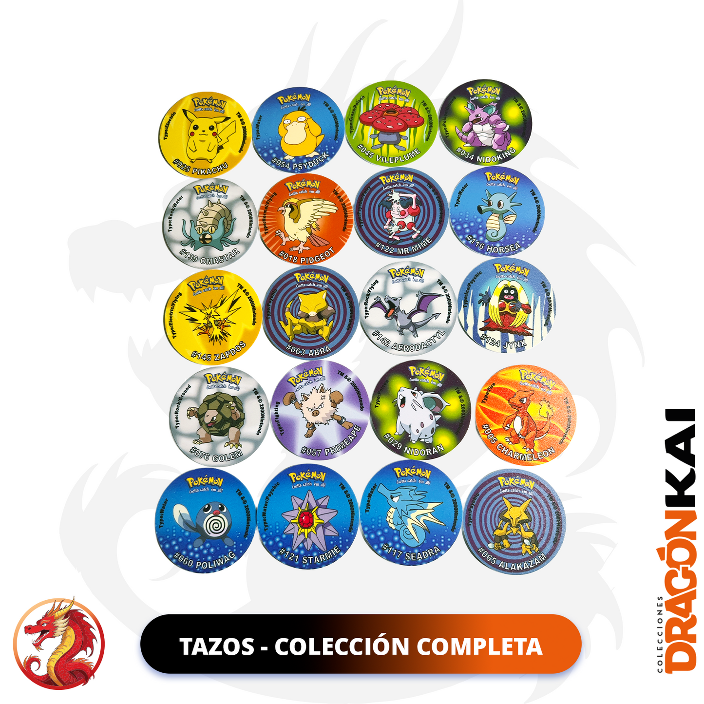 Tazos Pokemon Generación 1. Colección completa (Custom Ver.) 169 Piezas