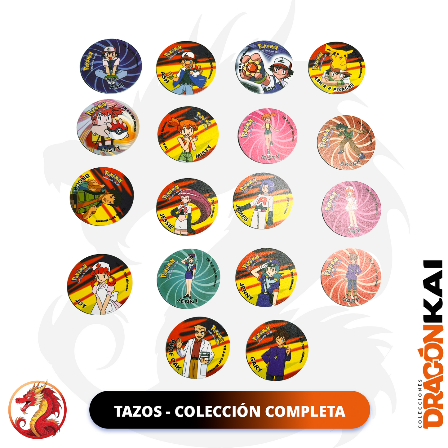 Tazos Pokemon Generación 1. Colección completa (Custom Ver.) 169 Piezas