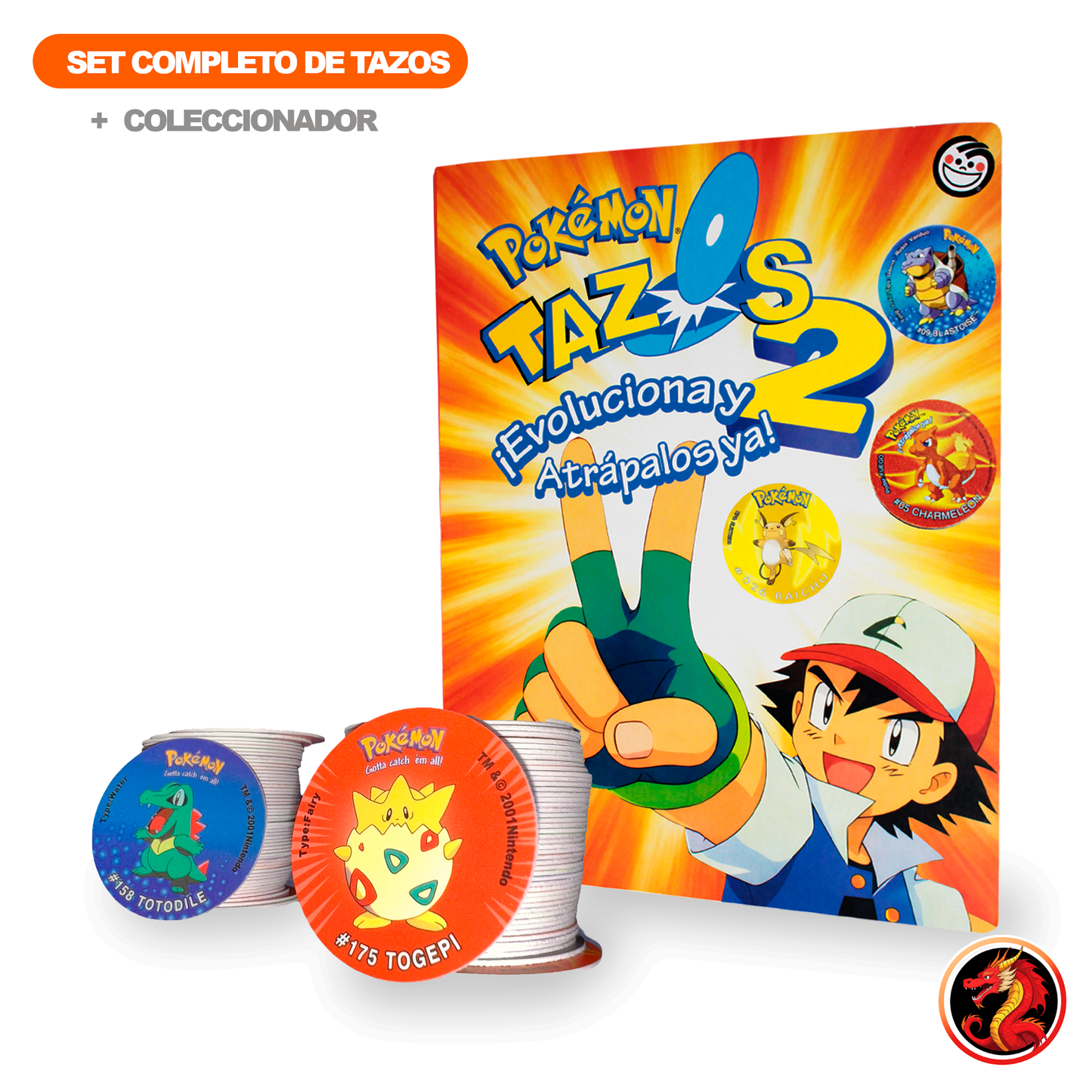 Tazos Pokemon Generación 2. Colección completa (Custom Ver.) 100 piezas