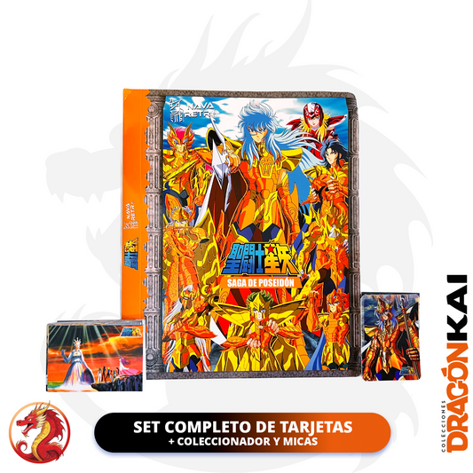 Tarjetas Caballeros del Zodiaco Vol. 5 - Saga de Poseidón | Set Completo + Coleccionador