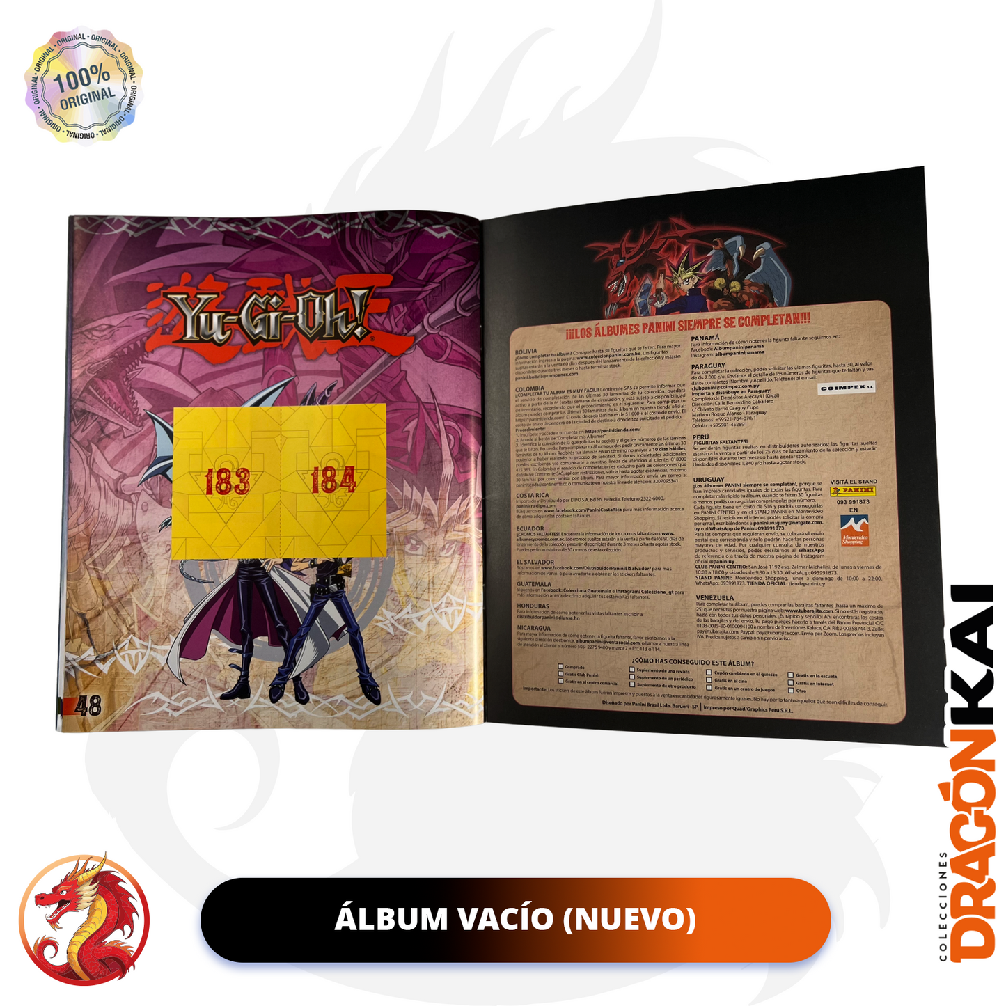 Álbum Yu-Gi-Oh! (Panini 2025) + Set completo a pegar