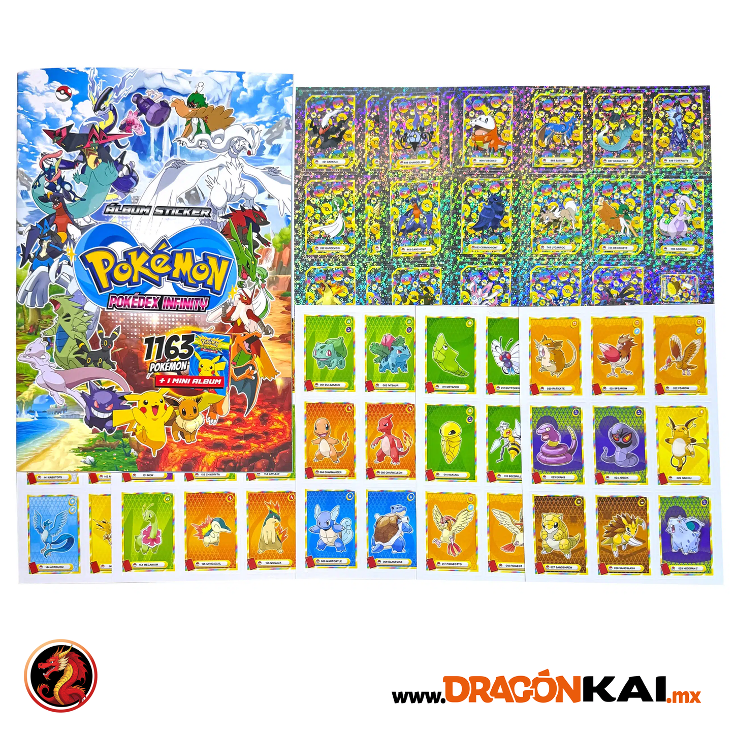 Álbum Enciclopedia Pokémon – Pokedex Infinity + Mini Álbum + Set completo a pegar