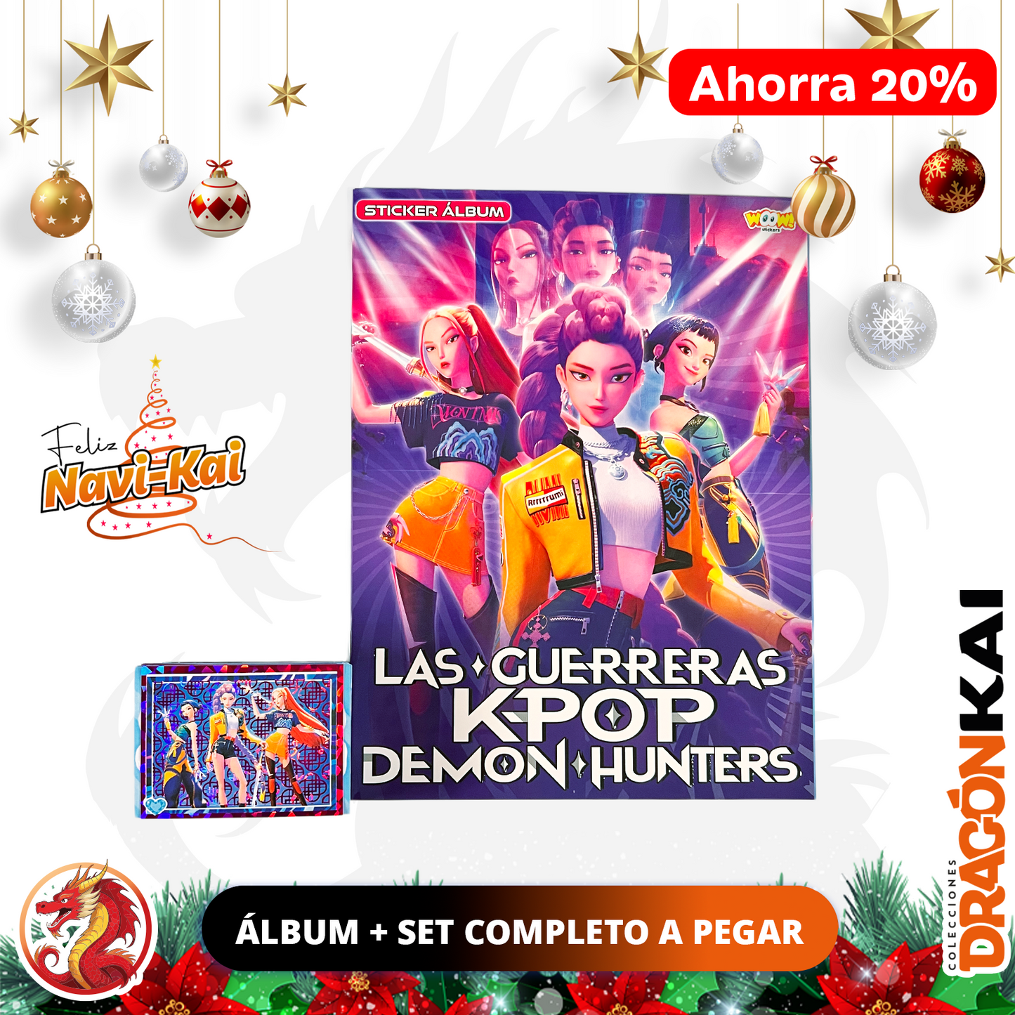 Álbum Las Guerreras K-POP: Demon Hunters (Woow Stickers) + Set completo a pegar