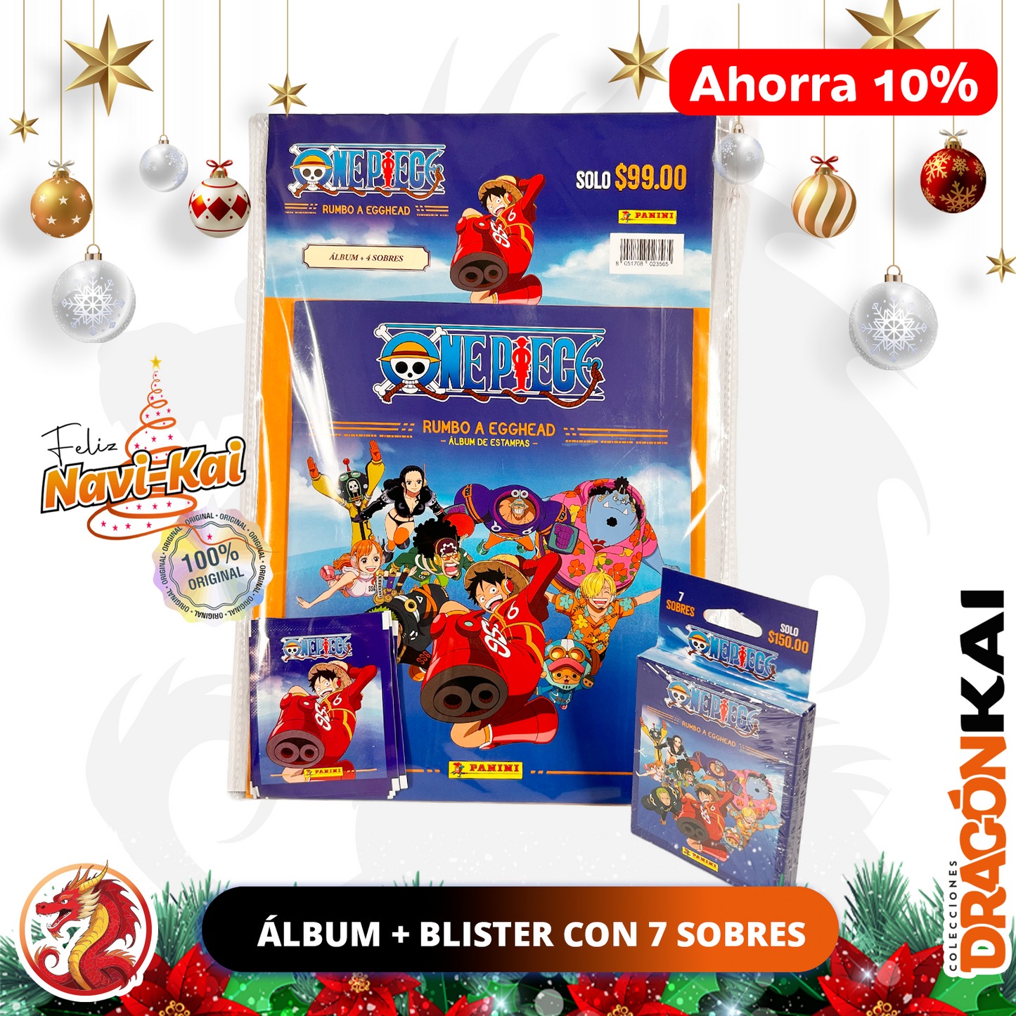 Colección One Piece: Rumbo a Egghead (Panini 2025) Álbum + Blister de 7 sobres