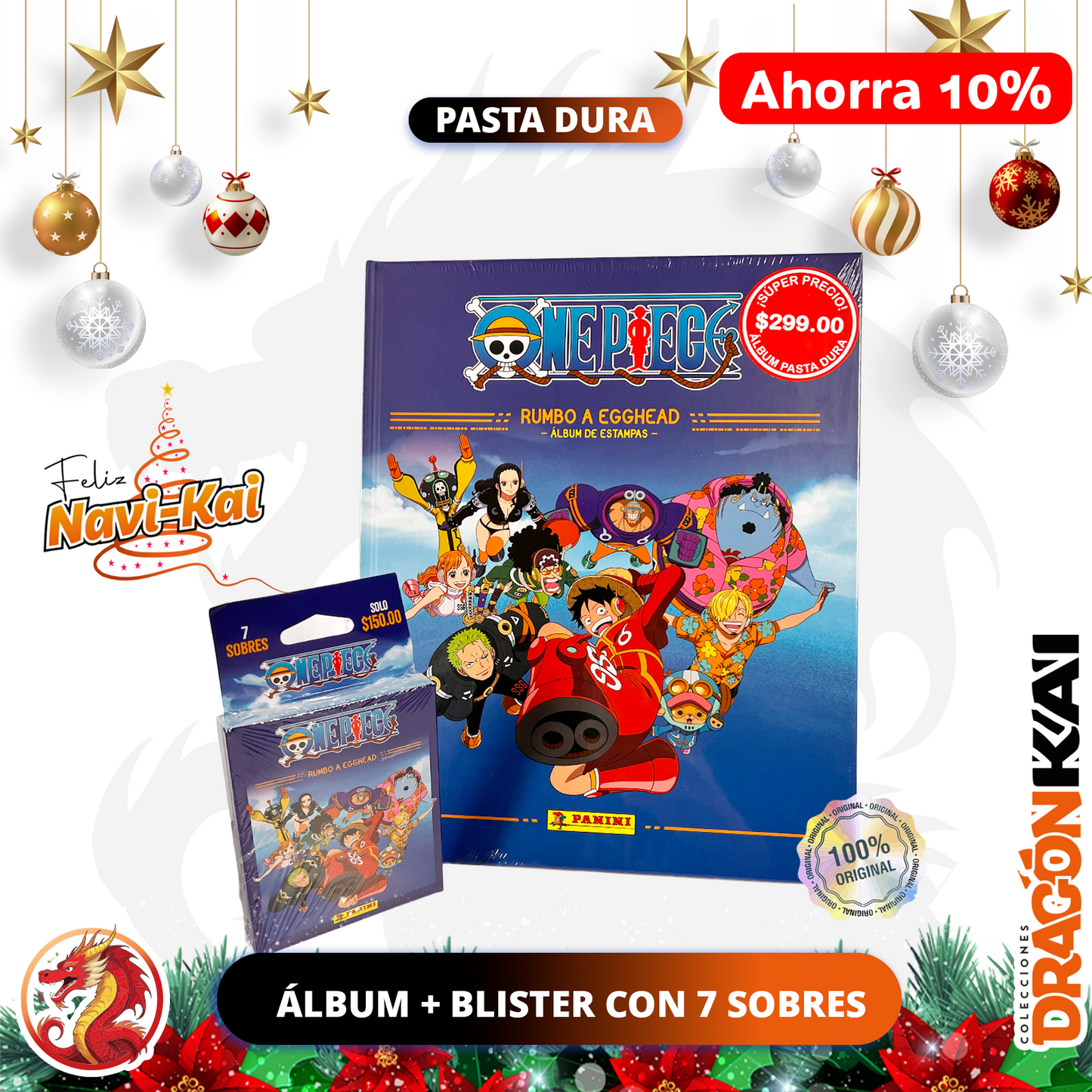 Colección One Piece: Rumbo a Egghead (Panini 2025) Álbum Pasta Dura + Blister de 7 sobres