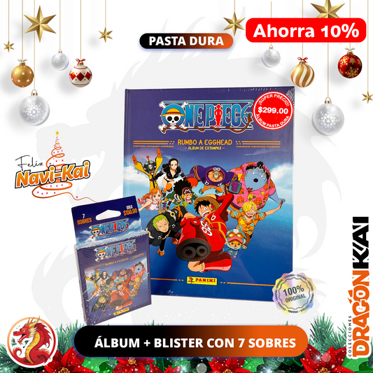 Colección One Piece: Rumbo a Egghead (Panini 2025) Álbum Pasta Dura + Blister de 7 sobres